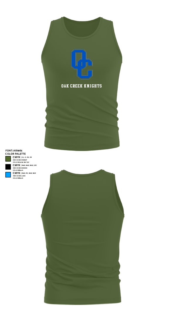 Tank Top, Oak Creek Knights, Men's Volleyball, Teamtime, Team time, sublimation, custom sports apparel, team uniforms, spirit wear, spiritwear, sports uniforms, custom shirts, team store, custom team store, fundraiser sports, apparel fundraiser