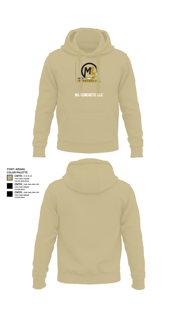 Hoodie, ML concrete Llc, , Teamtime, Team time, sublimation, custom sports apparel, team uniforms, spirit wear, spiritwear, sports uniforms, custom shirts, team store, custom team store, fundraiser sports, apparel fundraiser