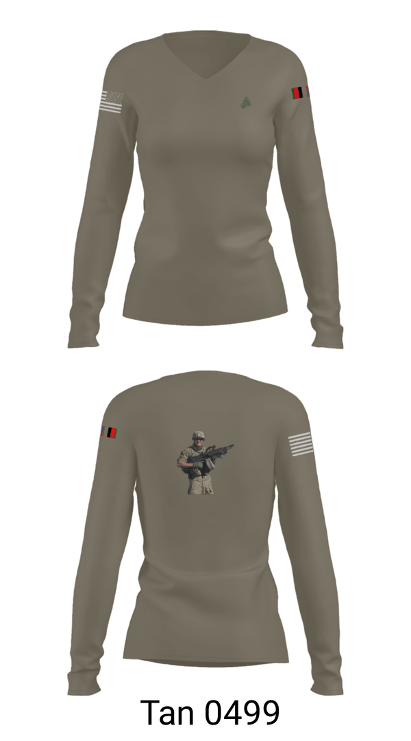 Womens Long Sleeve Vneck Shirt, MS ADT SECFOR, Army, Teamtime, Team time, sublimation, custom sports apparel, team uniforms, spirit wear, spiritwear, sports uniforms, custom shirts, team store, custom team store, fundraiser sports, apparel fundraiser
