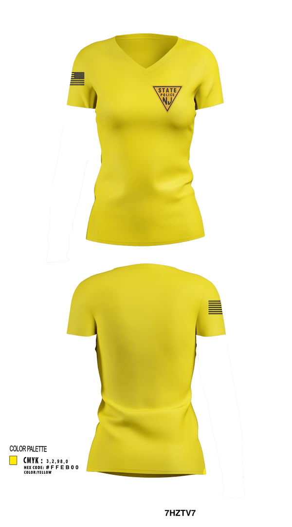 Womens Short Sleeve Vneck Shirt, New Jersey state police, , Teamtime, Team time, sublimation, custom sports apparel, team uniforms, spirit wear, spiritwear, sports uniforms, custom shirts, team store, custom team store, fundraiser sports, apparel fundraiser