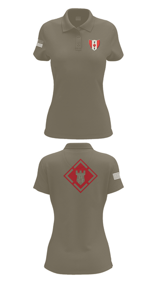 Womens Short Sleeve Performance Polo, 46th Engineer Battalion, Army, Teamtime, Team time, sublimation, custom sports apparel, team uniforms, spirit wear, spiritwear, sports uniforms, custom shirts, team store, custom team store, fundraiser sports, apparel fundraiser