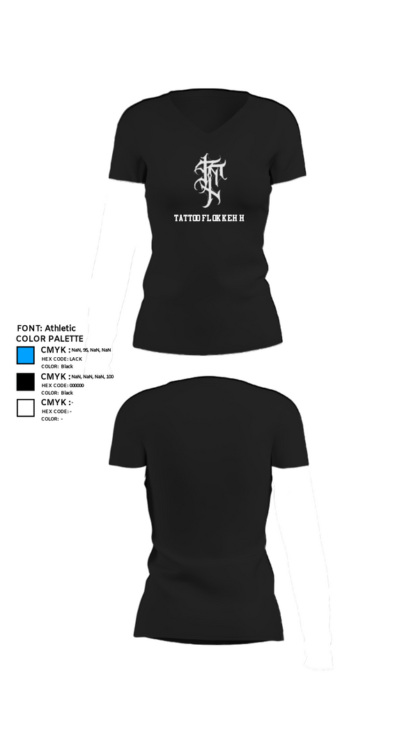 Womens Short Sleeve Vneck Shirt, Tattoo flokkehh, , Teamtime, Team time, sublimation, custom sports apparel, team uniforms, spirit wear, spiritwear, sports uniforms, custom shirts, team store, custom team store, fundraiser sports, apparel fundraiser