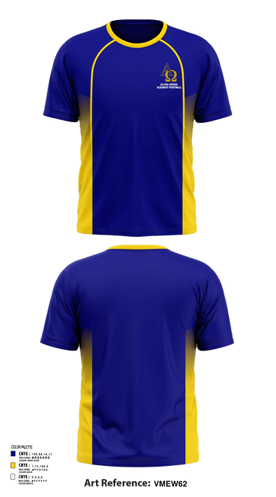 Alpha Omega Academy Football 23371482 Short Sleeve Performance Shirt - 123