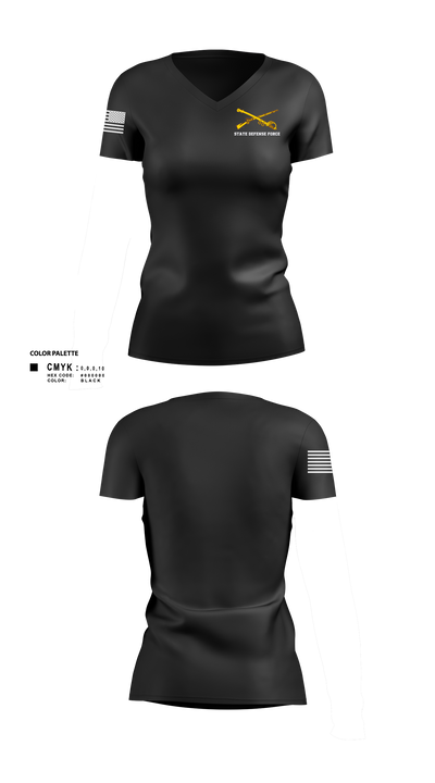 Airborne Women's Short Sleeve V-neck Shirt - 2