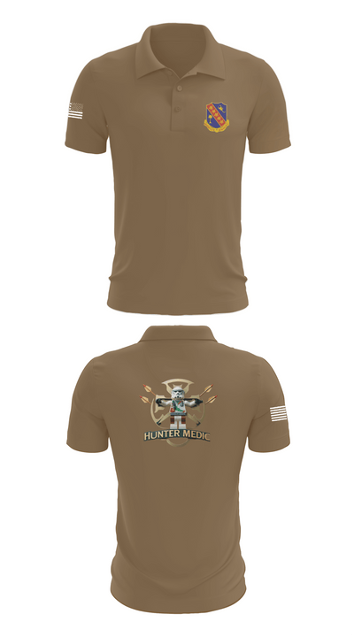 1-148th HHB Medics 16650436 Short Sleeve Performance Polo - 7