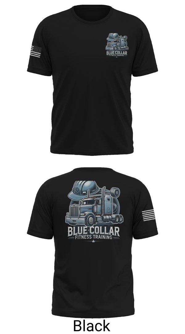 Old School Cotton Feel Shirt, Blue Collar Fitness Training, , Teamtime, Team time, sublimation, custom sports apparel, team uniforms, spirit wear, spiritwear, sports uniforms, custom shirts, team store, custom team store, fundraiser sports, apparel fundraiser