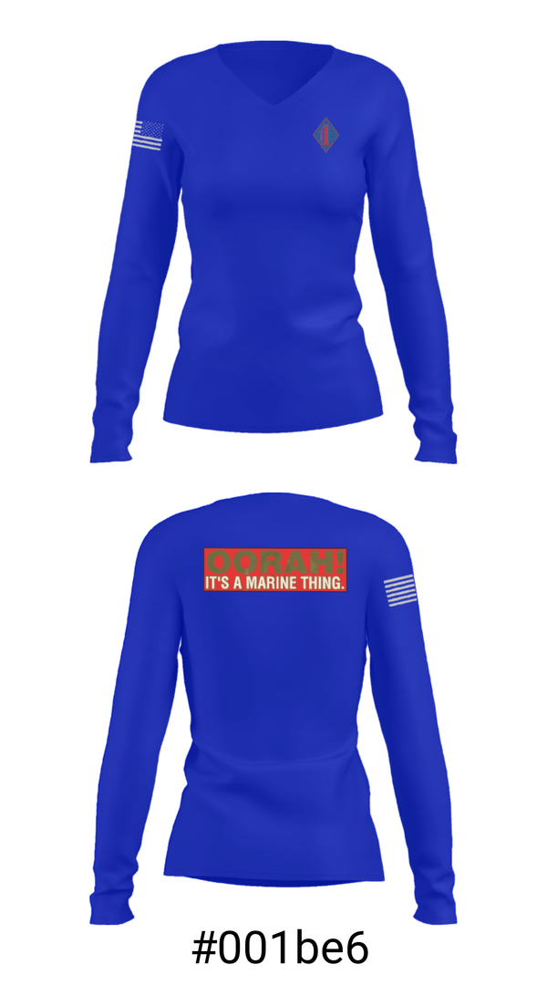 Women's Long Sleeve Vneck Shirt, 1st Marine Regiment, Marines, Teamtime, Team time, sublimation, custom sports apparel, team uniforms, spirit wear, spiritwear, sports uniforms, custom shirts, team store, custom team store, fundraiser sports, apparel fundraiser