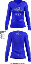 Fort Lupton HS Soccer 80969123 Women's Long Sleeve V-neck Shirt - 1