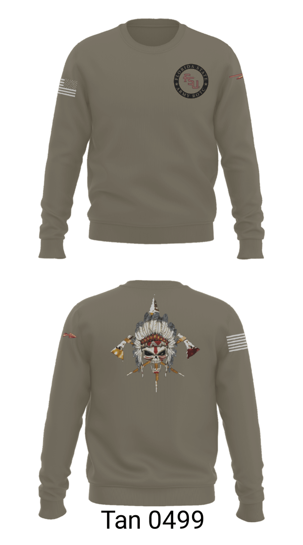 Crew Neck Sweatshirt, Seminole Battalion, Army, Teamtime, Team time, sublimation, custom sports apparel, team uniforms, spirit wear, spiritwear, sports uniforms, custom shirts, team store, custom team store, fundraiser sports, apparel fundraiser
