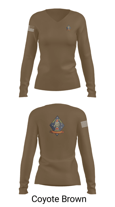 1st Recon 56850190 Women's Long Sleeve V-neck Shirt - 17