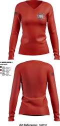 73 57235387 Women's Long Sleeve V-neck Shirt - 2