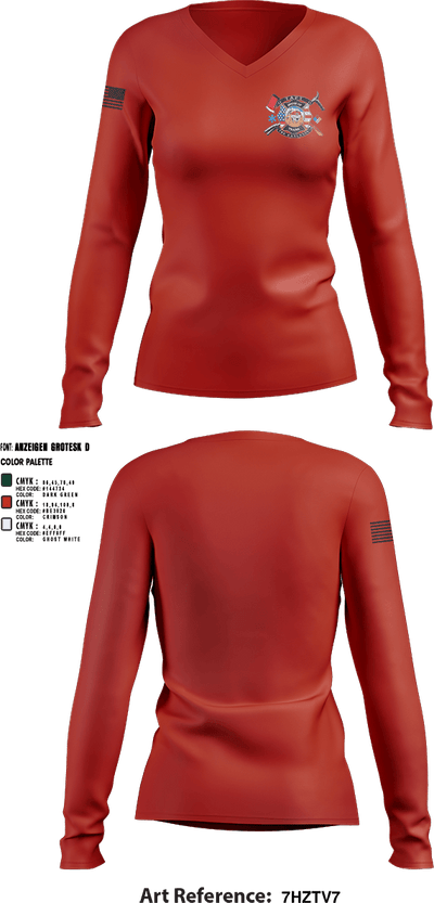 73 57235387 Women's Long Sleeve V-neck Shirt - 2