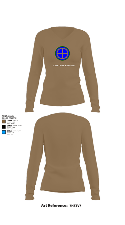A co 935th ASB 3rd Platoon 87563624 Women's Long Sleeve V-neck Shirt - 2