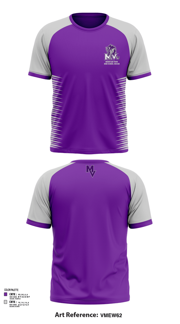 Mountain View High School Soccer 11438652 Short Sleeve Performance Shirt - 123