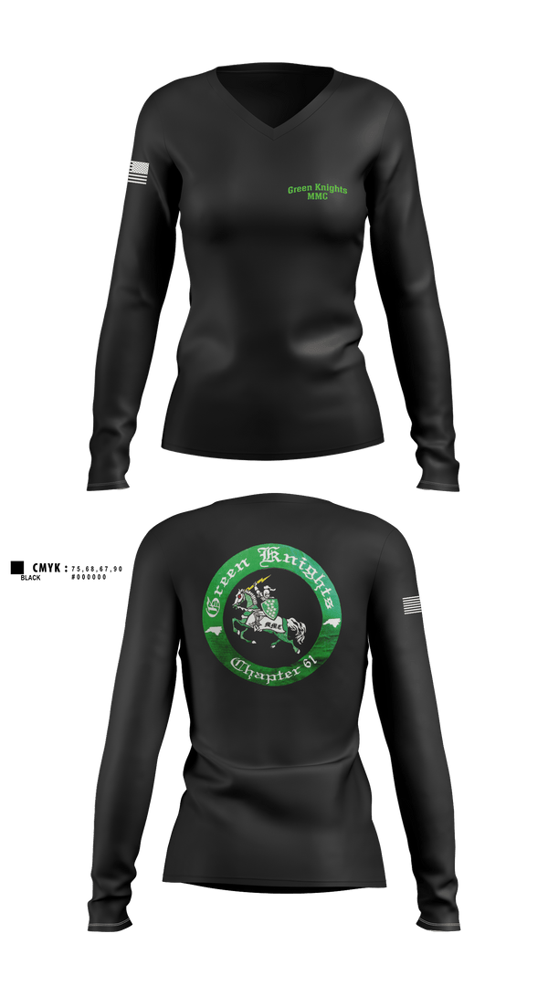 Womens Long Sleeve Vneck Shirt, , Army, Teamtime, Team time, sublimation, custom sports apparel, team uniforms, spirit wear, spiritwear, sports uniforms, custom shirts, team store, custom team store, fundraiser sports, apparel fundraiser