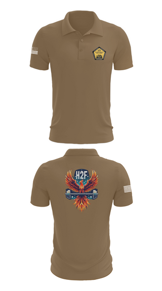 Short Sleeve Performance Polo, Phoenix H2F, Army, Teamtime, Team time, sublimation, custom sports apparel, team uniforms, spirit wear, spiritwear, sports uniforms, custom shirts, team store, custom team store, fundraiser sports, apparel fundraiser