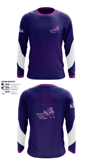 Long Sleeve Performance Shirt, Wicked Woman Welding, , Teamtime, Team time, sublimation, custom sports apparel, team uniforms, spirit wear, spiritwear, sports uniforms, custom shirts, team store, custom team store, fundraiser sports, apparel fundraiser