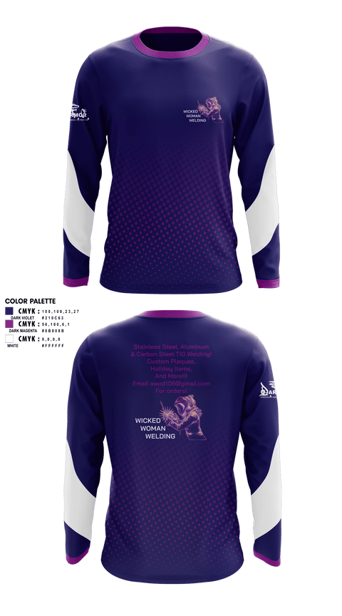 Long Sleeve Performance Shirt, Wicked Woman Welding, , Teamtime, Team time, sublimation, custom sports apparel, team uniforms, spirit wear, spiritwear, sports uniforms, custom shirts, team store, custom team store, fundraiser sports, apparel fundraiser