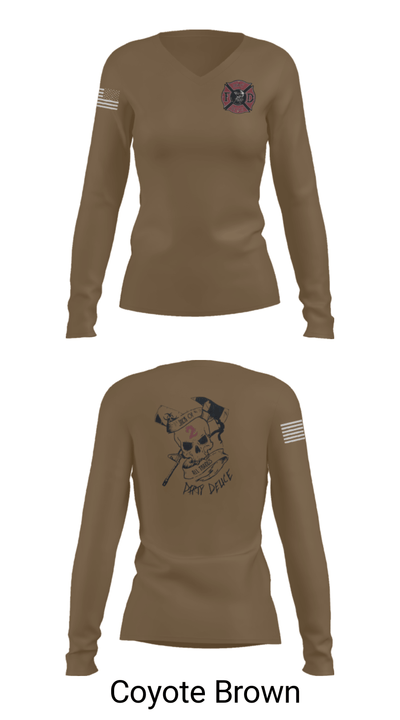 386th ECES/CEF 44039063 Women's Long Sleeve V-neck Shirt - 17
