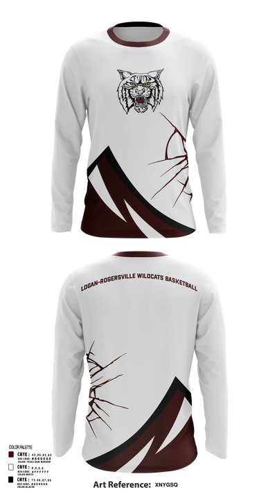 Logan-Rogersville Wildcats 82535935 Long Sleeve Performance Shirt 133