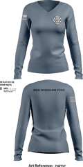 Ben Wheeler Fire 43777175 Women's Long Sleeve V-neck Shirt - 1