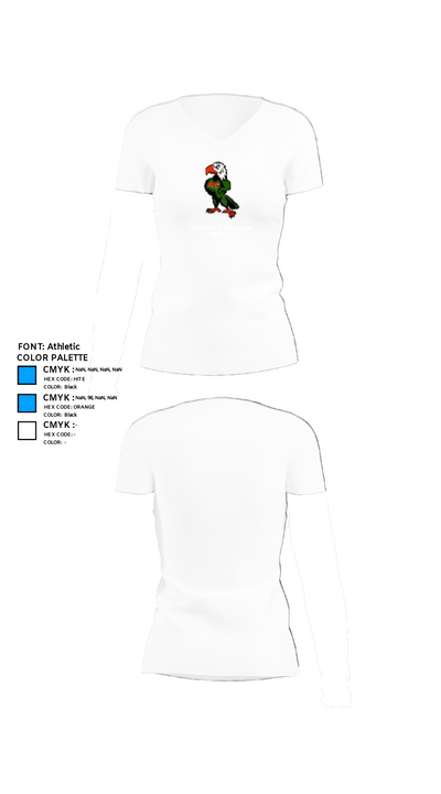 Adams City High School Basketball 78432325 Women's Short Sleeve V-neck Shirt - 18