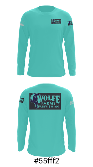 Long Sleeve Performance Shirt, Wolfe FarmsWolfe Farms, , Teamtime, Team time, sublimation, custom sports apparel, team uniforms, spirit wear, spiritwear, sports uniforms, custom shirts, team store, custom team store, fundraiser sports, apparel fundraiser