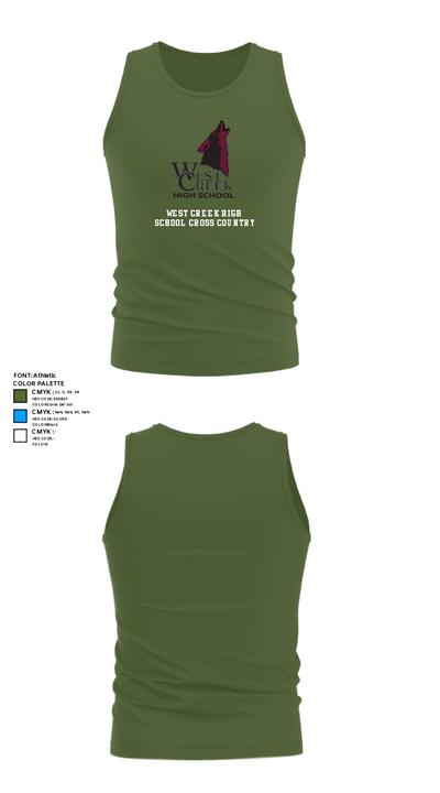 West Creek High School Cross Country 66177699 Tank Top - 26
