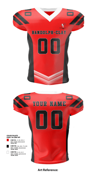 Football Jersey, Randolph-Clay High School Cheer, Cheer, Teamtime, Team time, sublimation, custom sports apparel, team uniforms, spirit wear, spiritwear, sports uniforms, custom shirts, team store, custom team store, fundraiser sports, apparel fundraiser