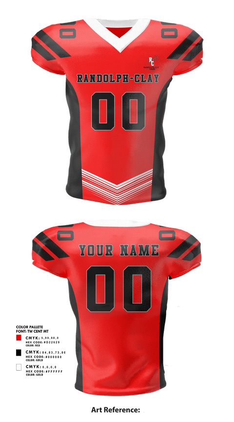 Football Jersey, Randolph-Clay High School Cheer, Cheer, Teamtime, Team time, sublimation, custom sports apparel, team uniforms, spirit wear, spiritwear, sports uniforms, custom shirts, team store, custom team store, fundraiser sports, apparel fundraiser