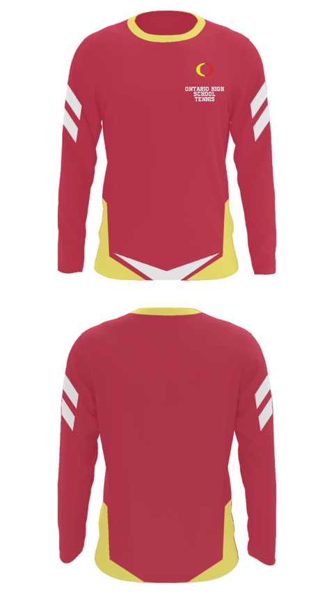 Long Sleeve Performance Shirt, Ontario High School Tennis, Tennis, Teamtime, Team time, sublimation, custom sports apparel, team uniforms, spirit wear, spiritwear, sports uniforms, custom shirts, team store, custom team store, fundraiser sports, apparel fundraiser