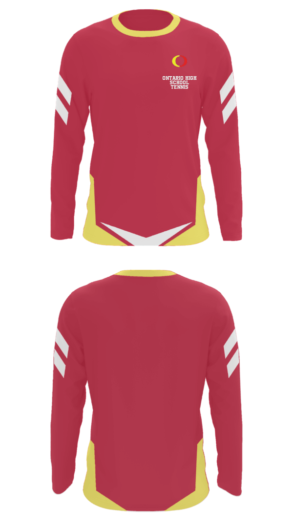Long Sleeve Performance Shirt, Ontario High School Tennis, Tennis, Teamtime, Team time, sublimation, custom sports apparel, team uniforms, spirit wear, spiritwear, sports uniforms, custom shirts, team store, custom team store, fundraiser sports, apparel fundraiser