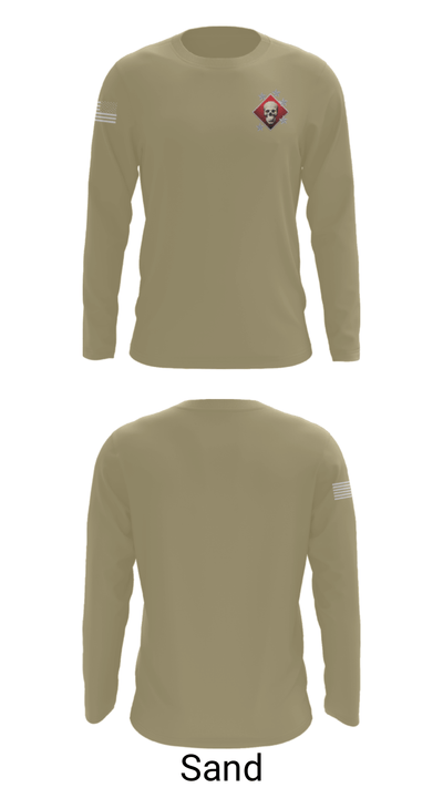 USS MAKIN ISLAND (LHD8) 12978866 Long Sleeve Performance Shirt - 43