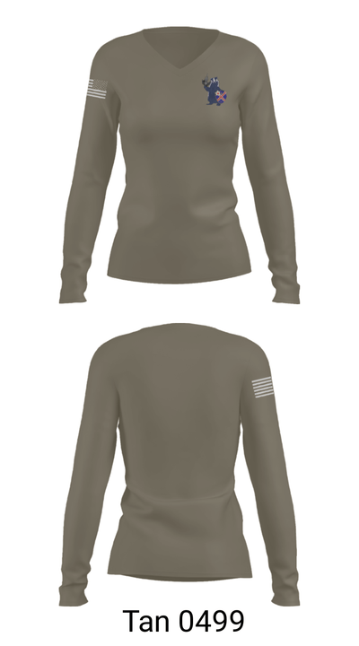 Badger platoon 90224478 Women's Long Sleeve V-neck Shirt - 39