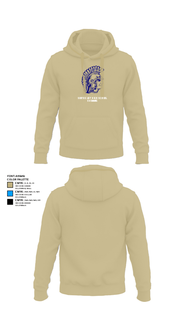 Hoodie, Southeast High School Swimming, Swimming, Teamtime, Team time, sublimation, custom sports apparel, team uniforms, spirit wear, spiritwear, sports uniforms, custom shirts, team store, custom team store, fundraiser sports, apparel fundraiser