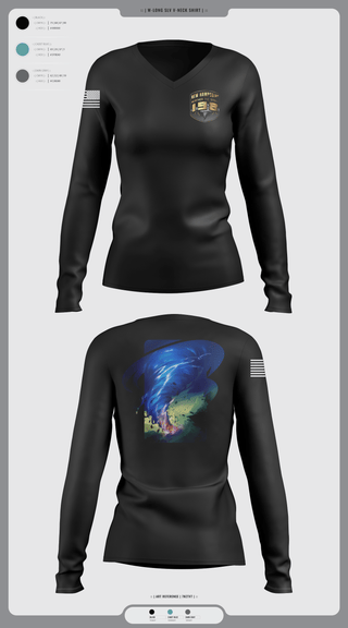 Womens Long Sleeve Vneck Shirt 1, 198NH POLICE, Police, Teamtime, Team time, sublimation, custom sports apparel, team uniforms, spirit wear, spiritwear, sports uniforms, custom shirts, team store, custom team store, fundraiser sports, apparel fundraiser