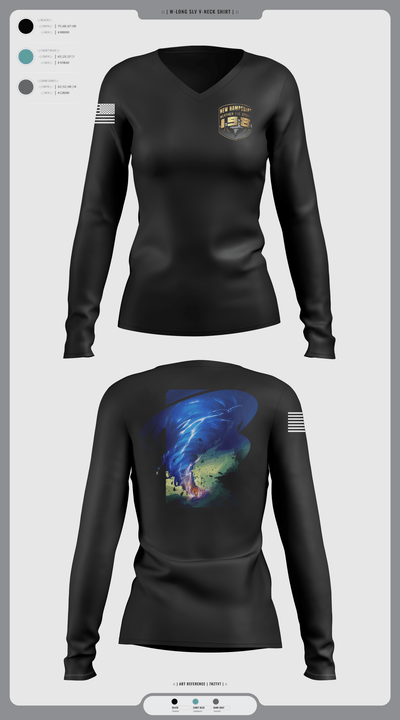 198 92873237 Women's Long Sleeve V-neck Shirt -1 9