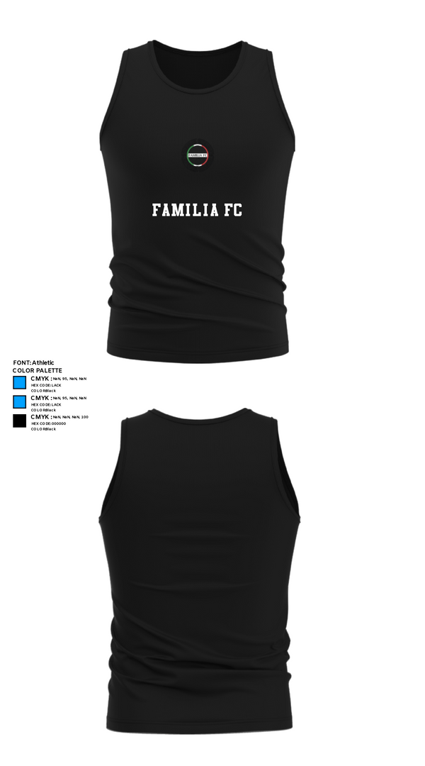 Tank Top, Familia Fc, Men's Soccer, Teamtime, Team time, sublimation, custom sports apparel, team uniforms, spirit wear, spiritwear, sports uniforms, custom shirts, team store, custom team store, fundraiser sports, apparel fundraiser