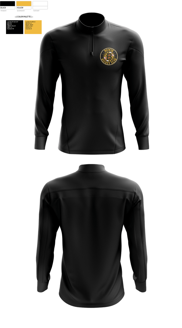Quarter Zip Jacket, Bowie Hockey Club, Ice Hockey, Teamtime, Team time, sublimation, custom sports apparel, team uniforms, spirit wear, spiritwear, sports uniforms, custom shirts, team store, custom team store, fundraiser sports, apparel fundraiser