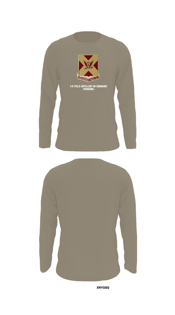 Long Sleeve Performance Shirt, 4/9 Field Artillery 56 Command (Pershing), Army, Teamtime, Team time, sublimation, custom sports apparel, team uniforms, spirit wear, spiritwear, sports uniforms, custom shirts, team store, custom team store, fundraiser sports, apparel fundraiser