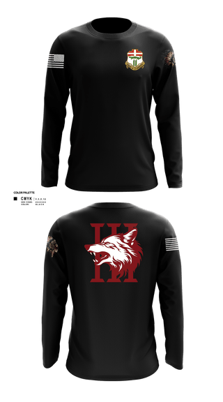 Long Sleeve Performance Shirt, Apache company, 4-6 IN, Army, Teamtime, Team time, sublimation, custom sports apparel, team uniforms, spirit wear, spiritwear, sports uniforms, custom shirts, team store, custom team store, fundraiser sports, apparel fundraiser