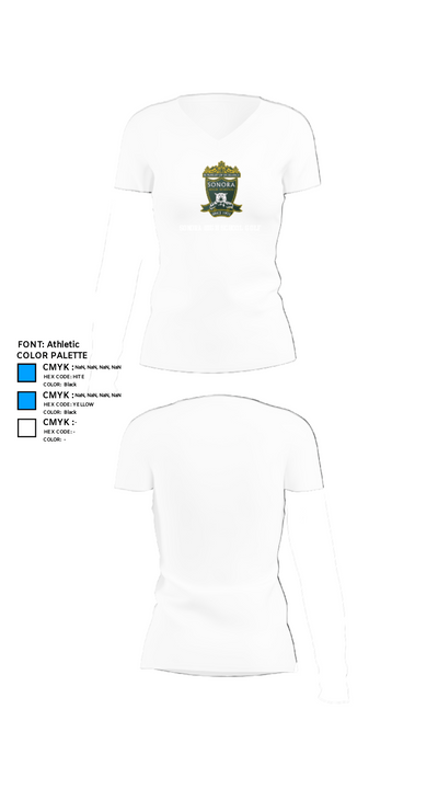 Sonora High School Golf 54102479 Women's Short Sleeve V-neck Shirt - 18