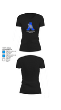 Airport High School Volleyball 92369251 Women's Short Sleeve V-neck Shirt - 37