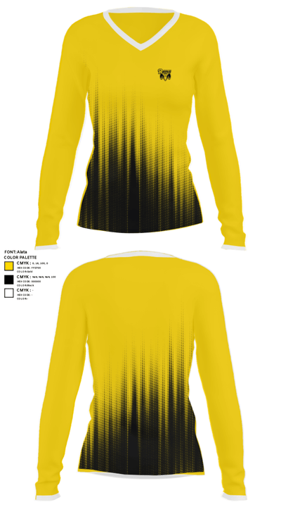 Randallstown High School Baseball 77622485 Women's Long Sleeve V-neck Shirt - 22