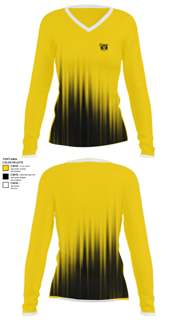Women's Long Sleeve Vneck Shirt, Randallstown High School Baseball, Baseball, Teamtime, Team time, sublimation, custom sports apparel, team uniforms, spirit wear, spiritwear, sports uniforms, custom shirts, team store, custom team store, fundraiser sports, apparel fundraiser