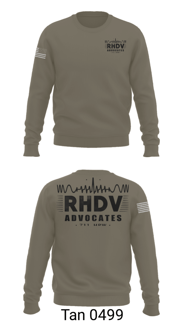 Crew Neck Sweatshirt, 711 HPW/RHDV, Army, Teamtime, Team time, sublimation, custom sports apparel, team uniforms, spirit wear, spiritwear, sports uniforms, custom shirts, team store, custom team store, fundraiser sports, apparel fundraiser