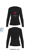 Gold Empire Youth Football & Cheer 61753626 Women's Long Sleeve V-neck Shirt - 34