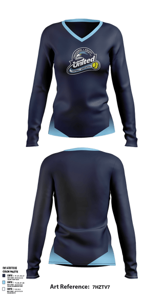 Womens Long Sleeve Vneck Shirt, CV United Softball, Softball, Teamtime, Team time, sublimation, custom sports apparel, team uniforms, spirit wear, spiritwear, sports uniforms, custom shirts, team store, custom team store, fundraiser sports, apparel fundraiser