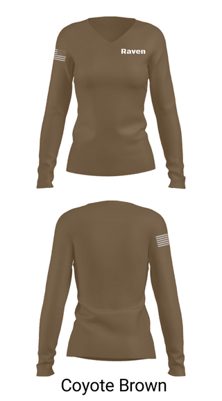 Women's Long Sleeve Vneck Shirt, Raven, Air Force, Teamtime, Team time, sublimation, custom sports apparel, team uniforms, spirit wear, spiritwear, sports uniforms, custom shirts, team store, custom team store, fundraiser sports, apparel fundraiser