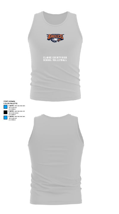 Clarke County High School Volleyball 53298744 Tank Top - 13